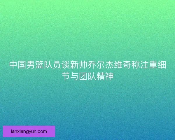 中国男篮队员谈新帅乔尔杰维奇称注重细节与团队精神
